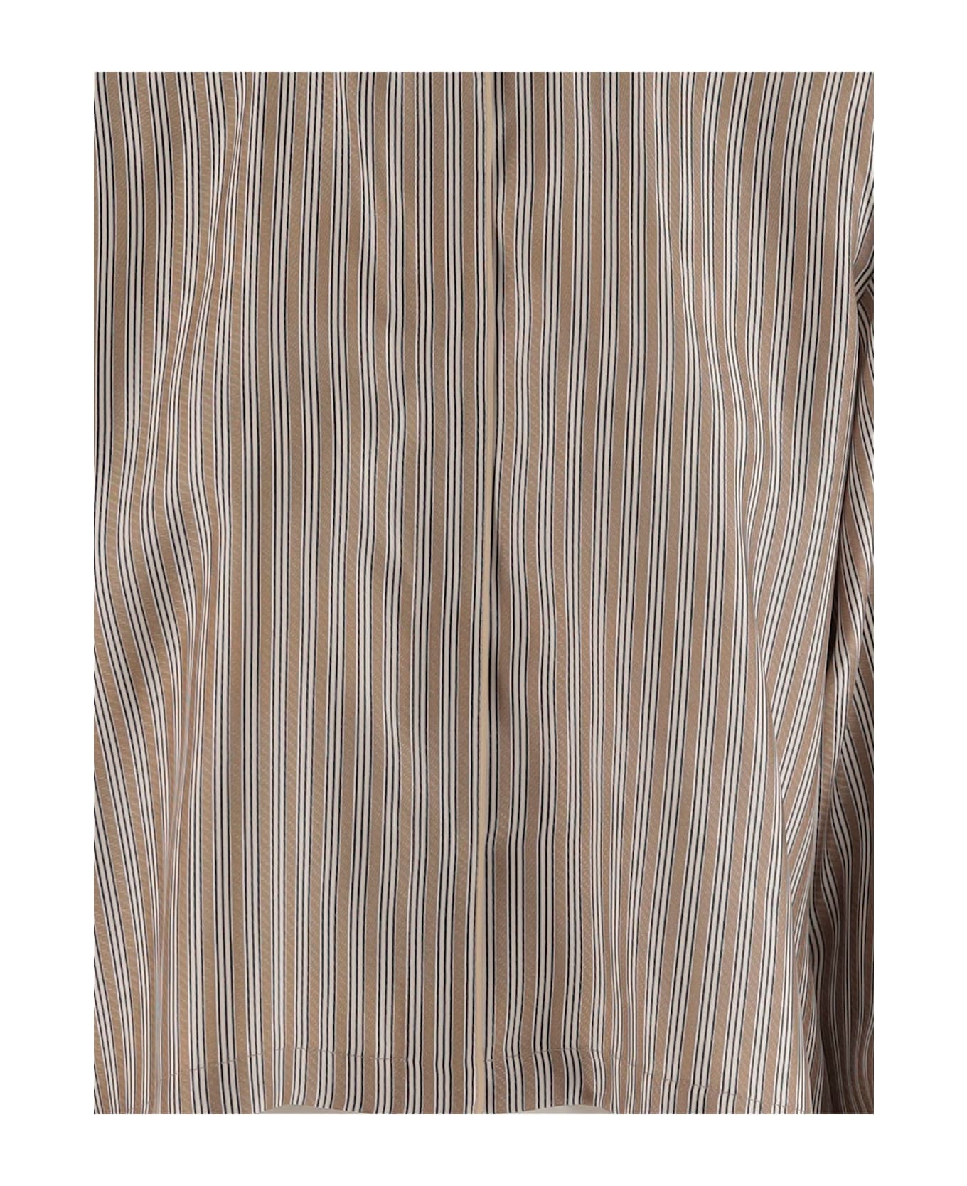 Max Mara Silk Twill Crop Shirt - Beige