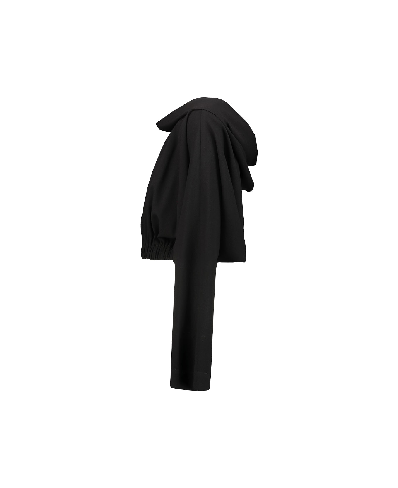 Rick Owens Concordia Cropped Hooded Tunic - Black