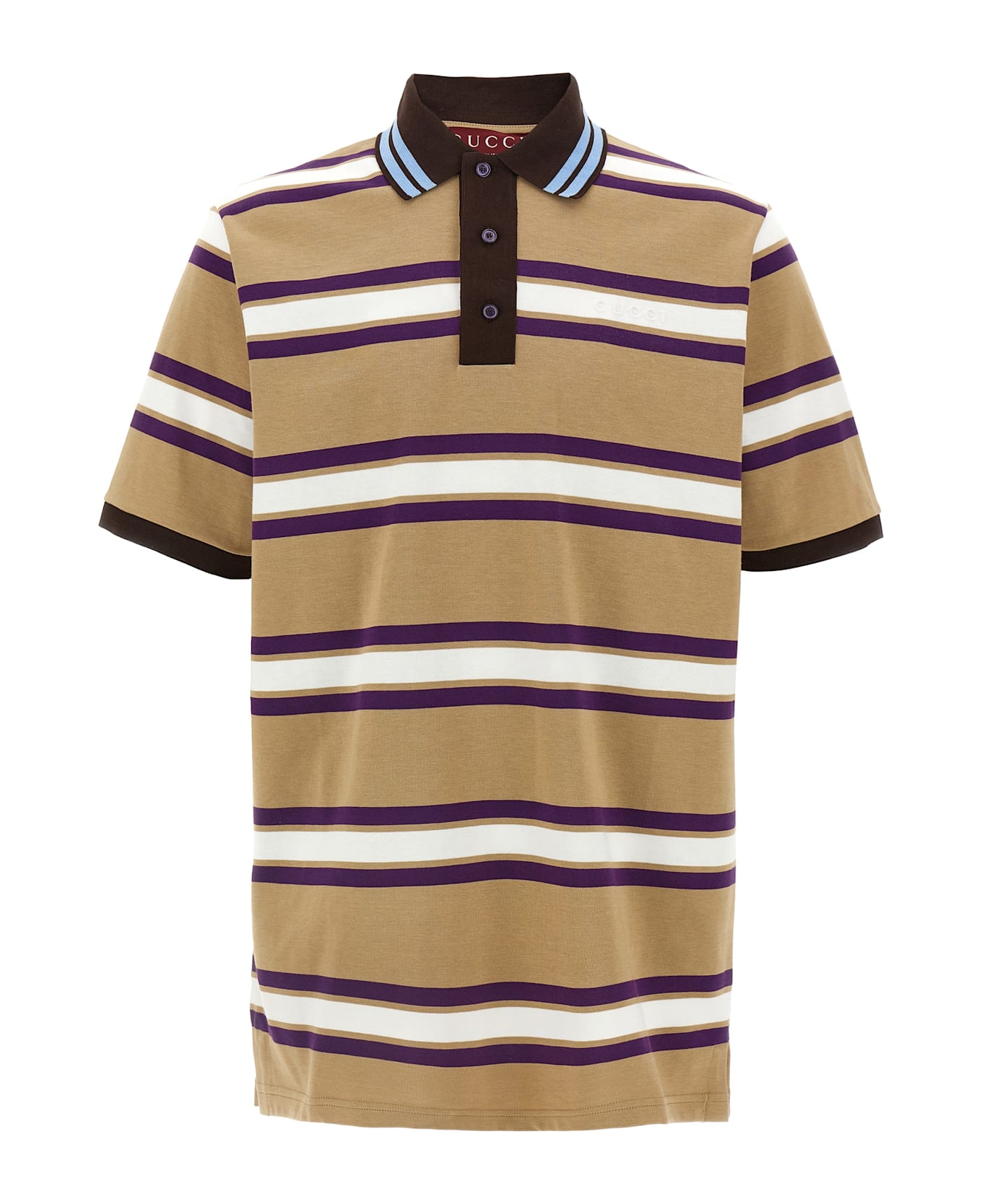 Gucci Embossed Logo Polo Shirt - Multicolor
