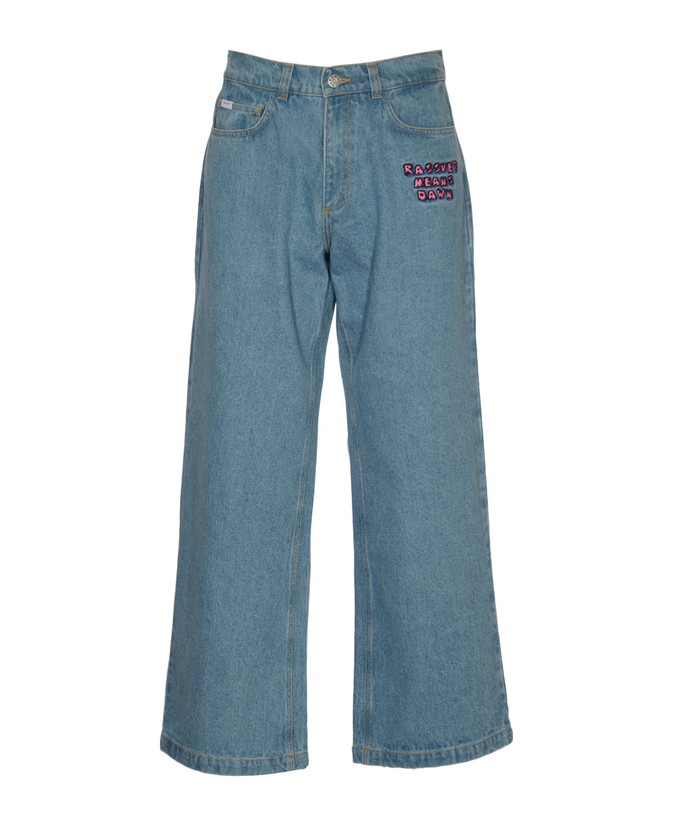 Rassvet Embroidered 5 Pockets Jeans - Light Blue