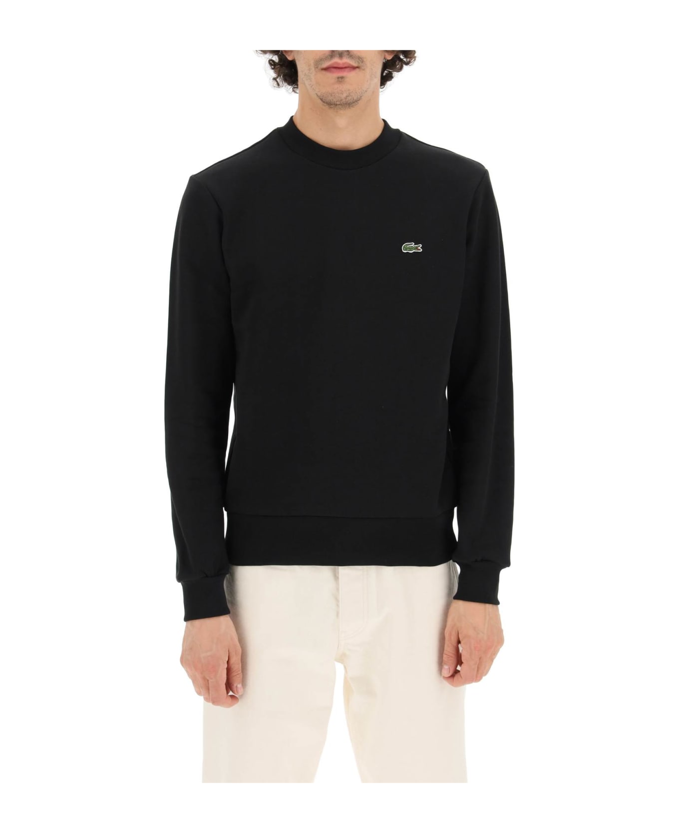 Lacoste Classic Fit Crewneck Sweatshirt - Black