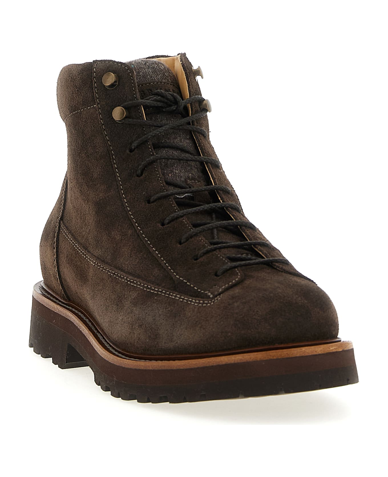 Brunello Cucinelli Suede Ankle Boots - Brown