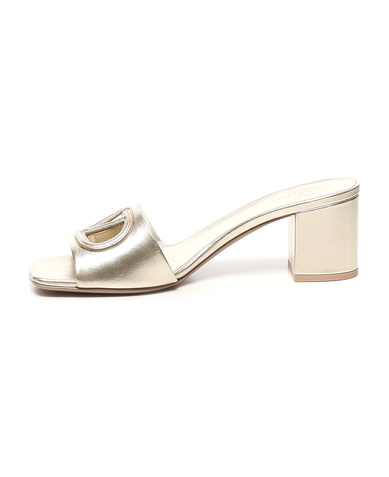Valentino Garavani Vlogo Signature Slide Sandal - Golden