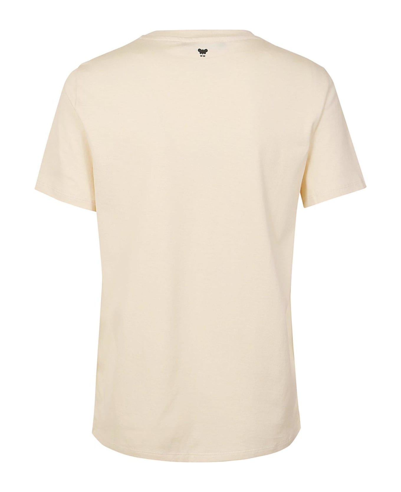 Weekend Max Mara Logo Printed Crewneck T-shirt - Beige St Zebra Tシャツ