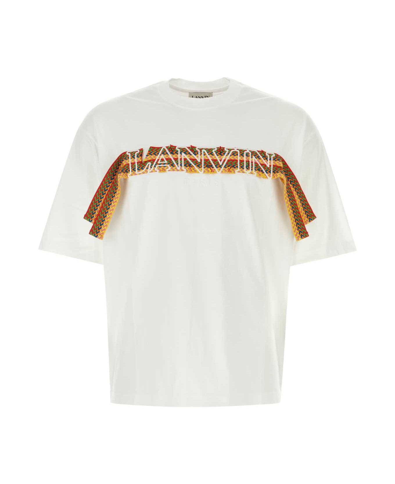 Lanvin White Cotton Oversize T-shirt - OPTICWHITE