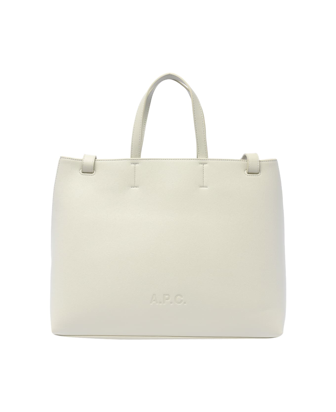 A.P.C. Cabas Market Shoulder Bag - White トートバッグ