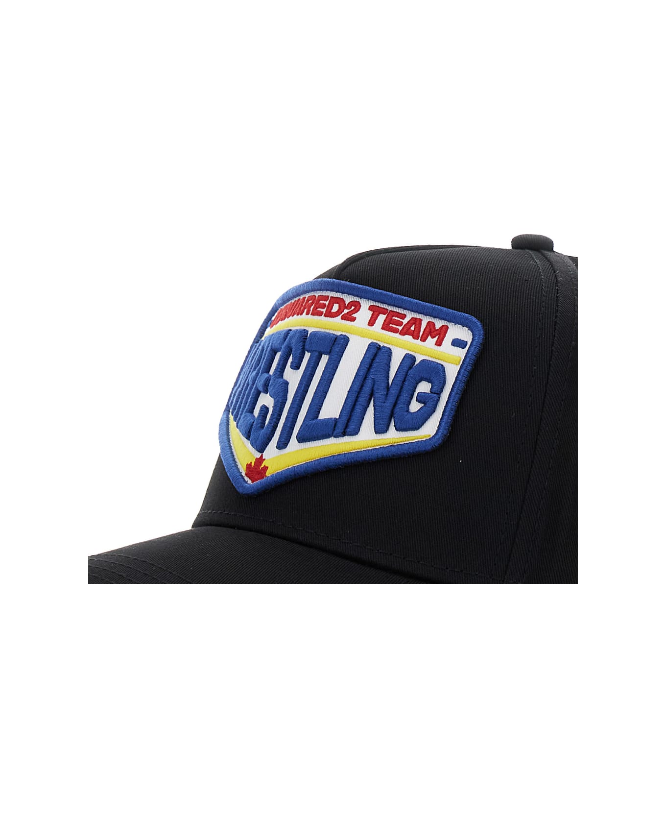 Dsquared2 Black Baseball Cap With Maxi Print - Black