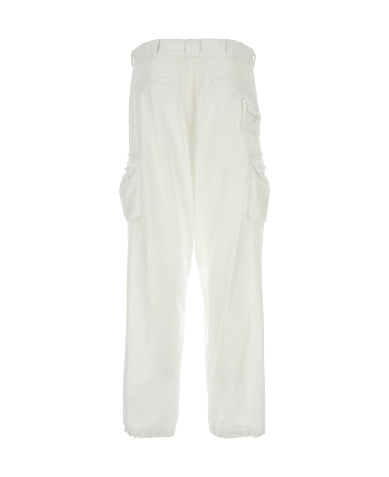 Prada White Cotton Cargo Pant - BIANCO