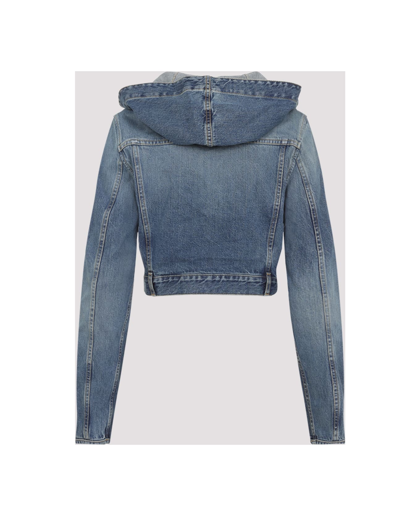 Alaia Hooded Denim Jacket - Bleu Vintage
