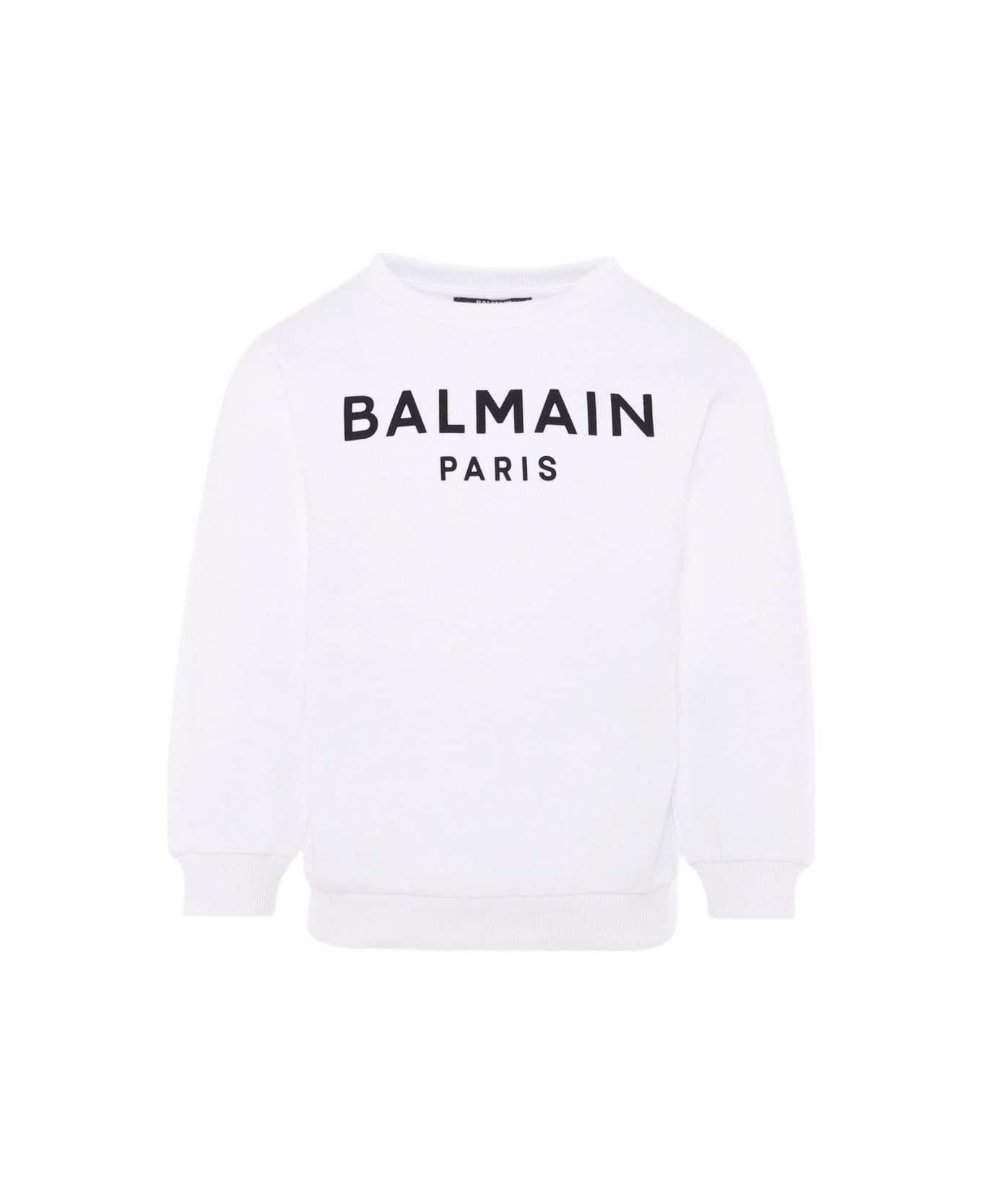 Balmain Kids Logo Print Sweatshirt - White