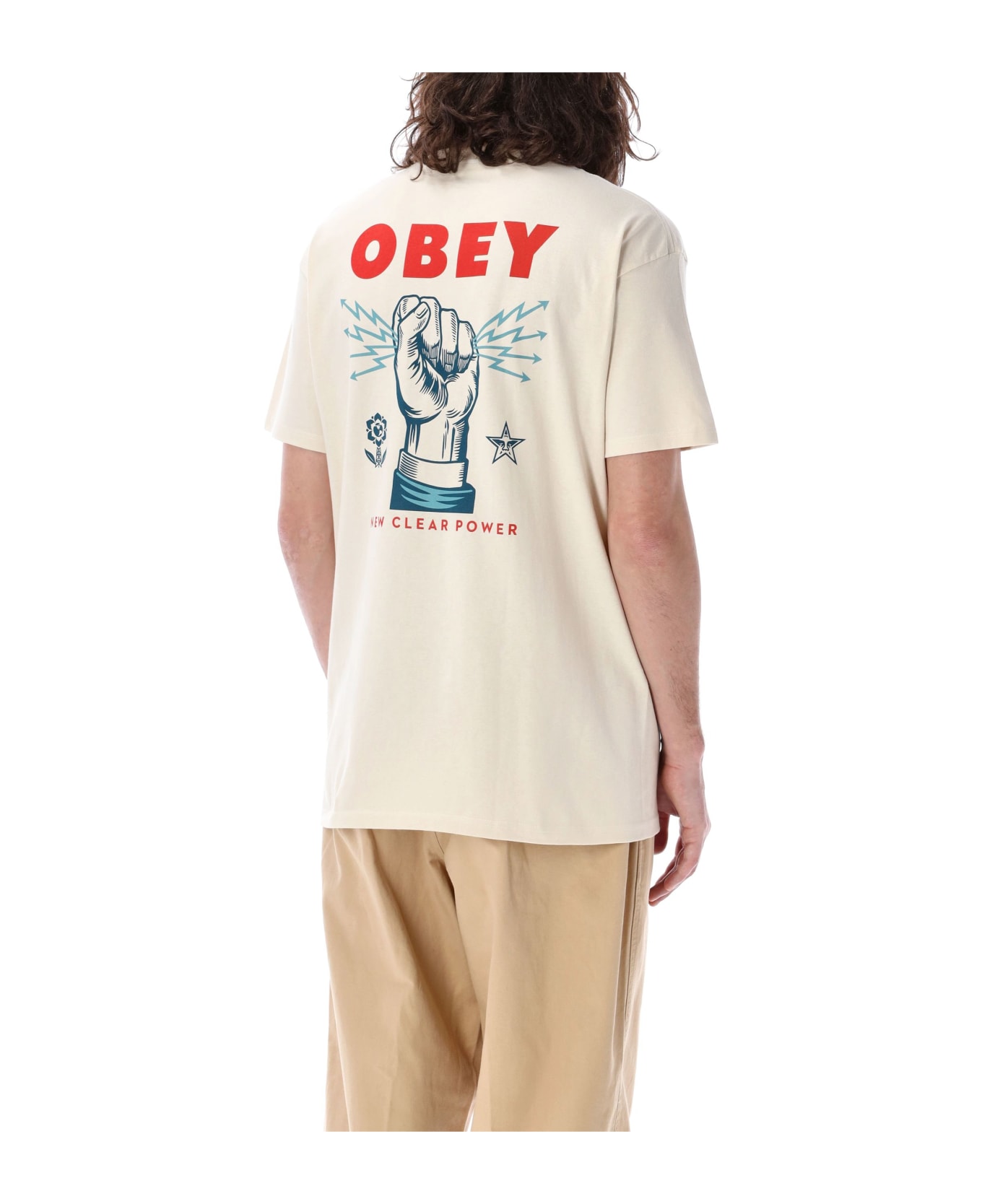 Obey New Clear Power T-shirt - CREAM シャツ