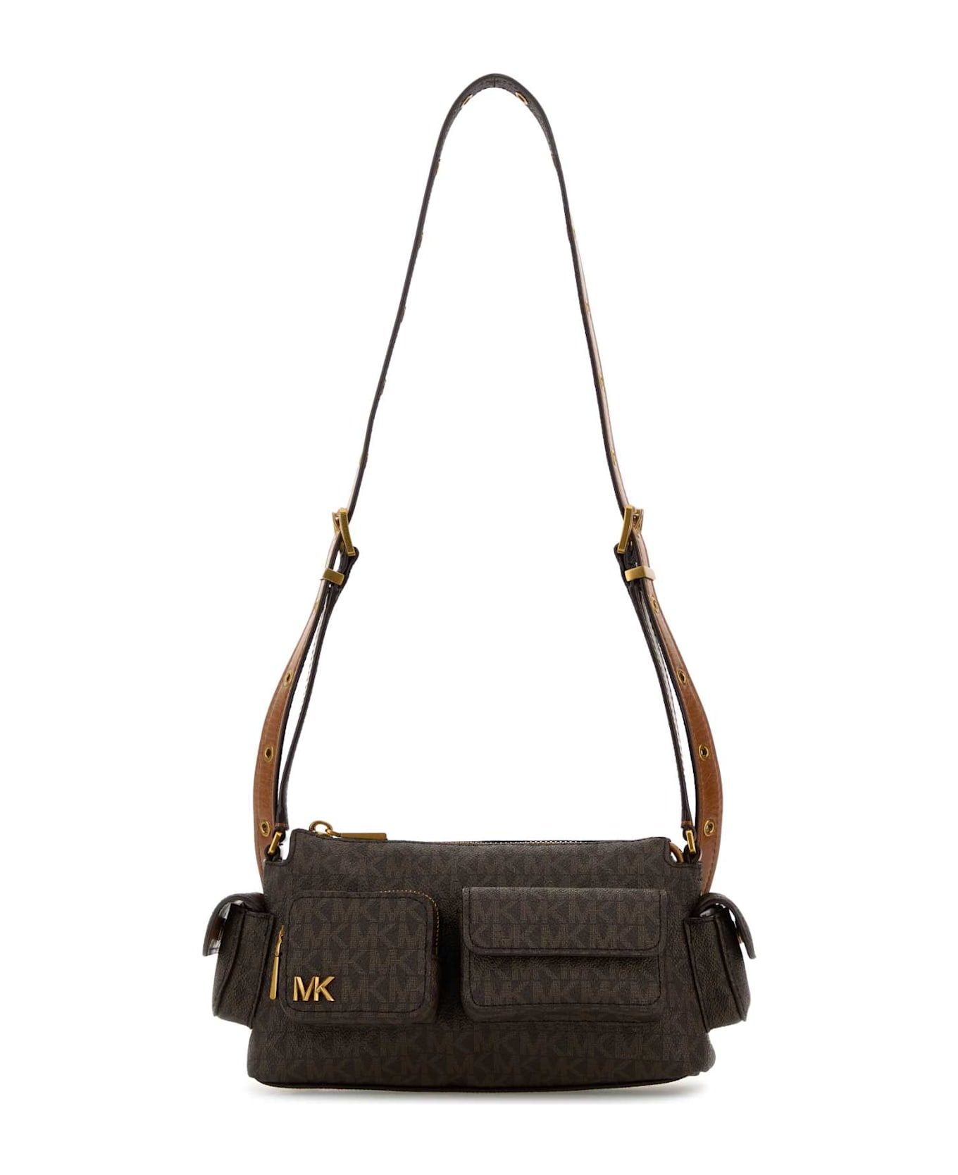 Michael Kors Printed Canvas Dakota Crossbody Bag - BRNACORN