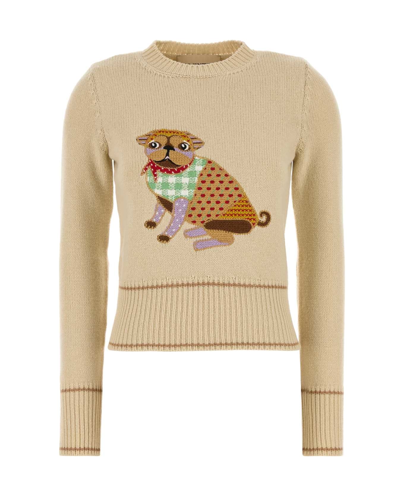 Valentino Garavani Beige Wool Sweater - BETULLAMULTICOLOR