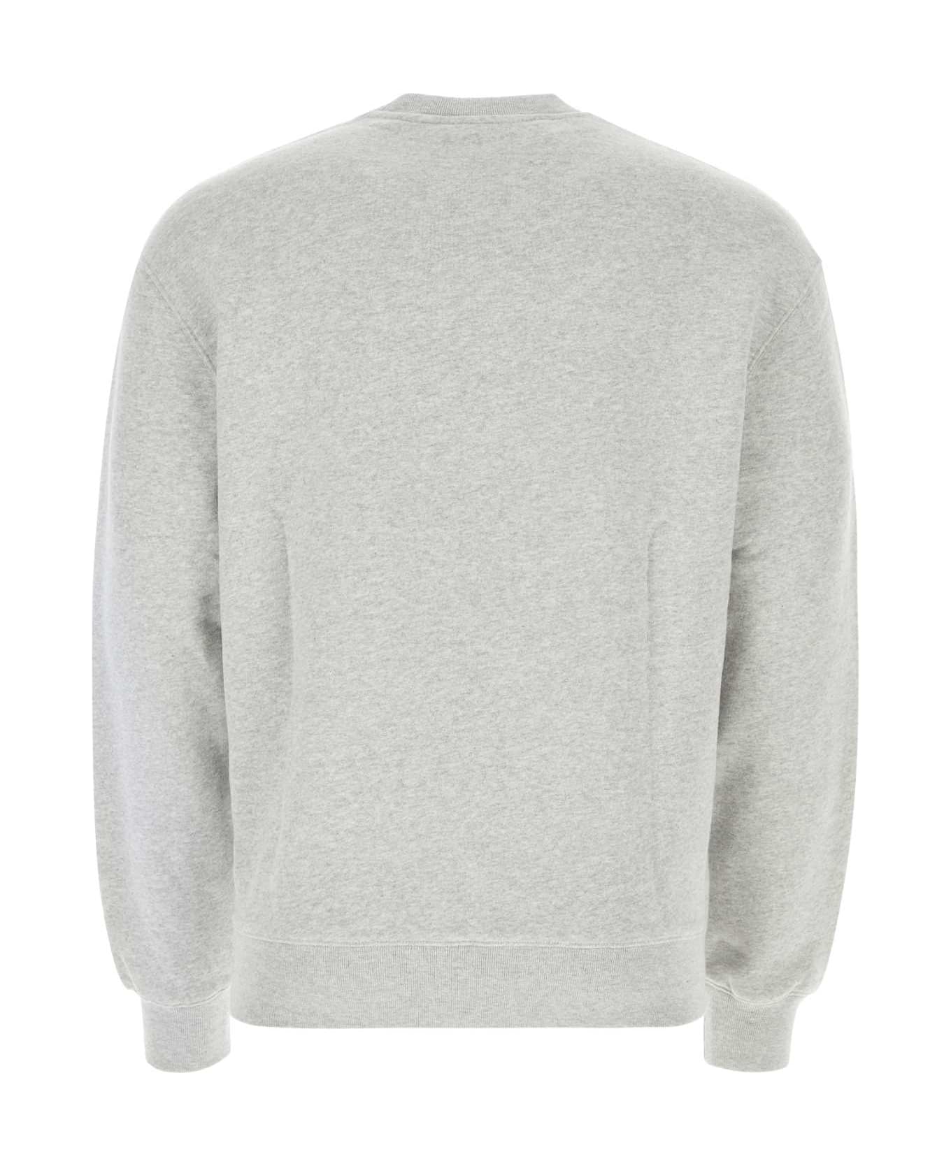 Maison Kitsuné Melange Grey Cotton Sweatshirt - LIGHT GREY MELANGE