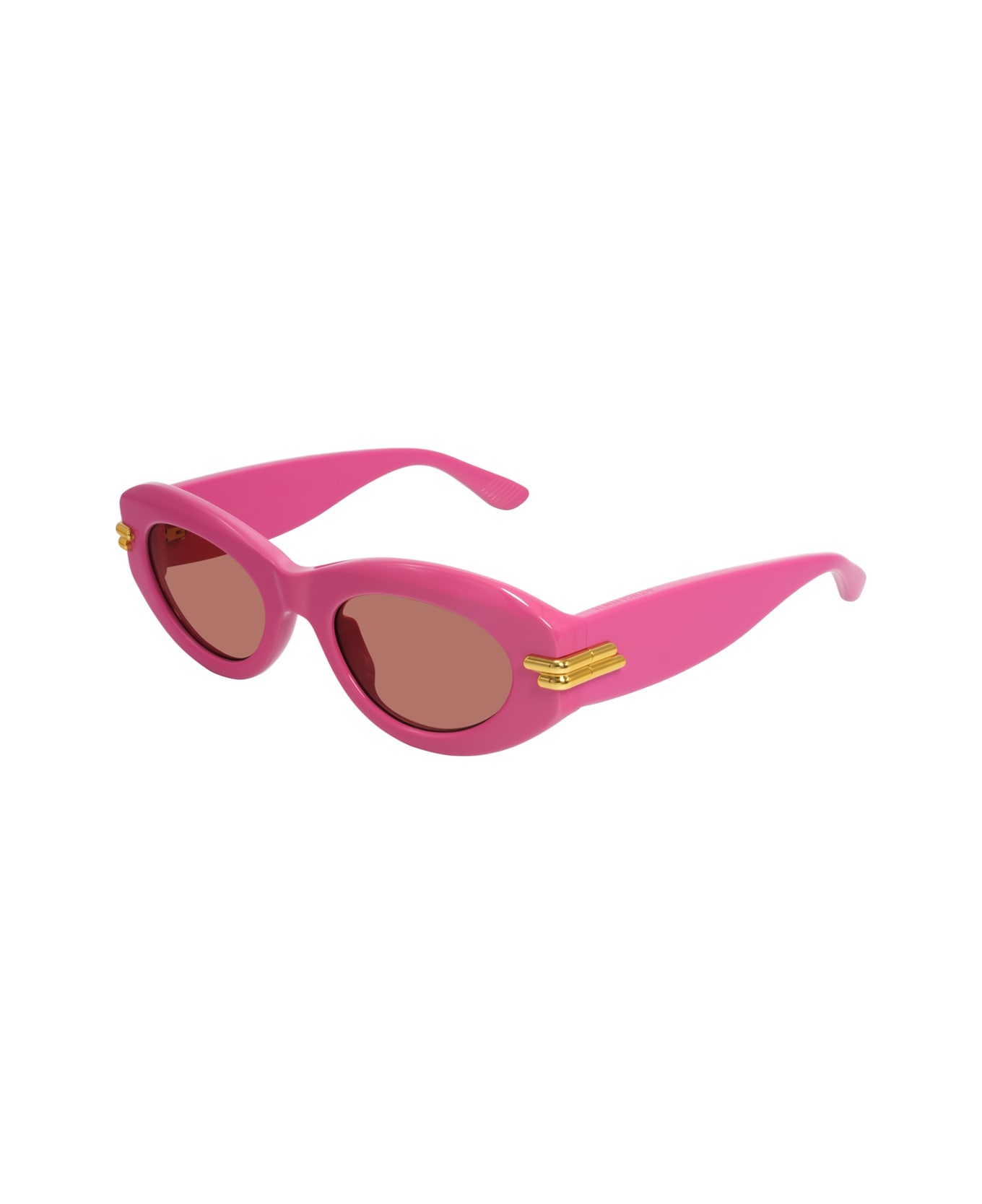 Bottega Veneta Eyewear Bottega Veneta Bv1322s Linea Mitre 004 Fuchsia Red Sunglasses - Rosa