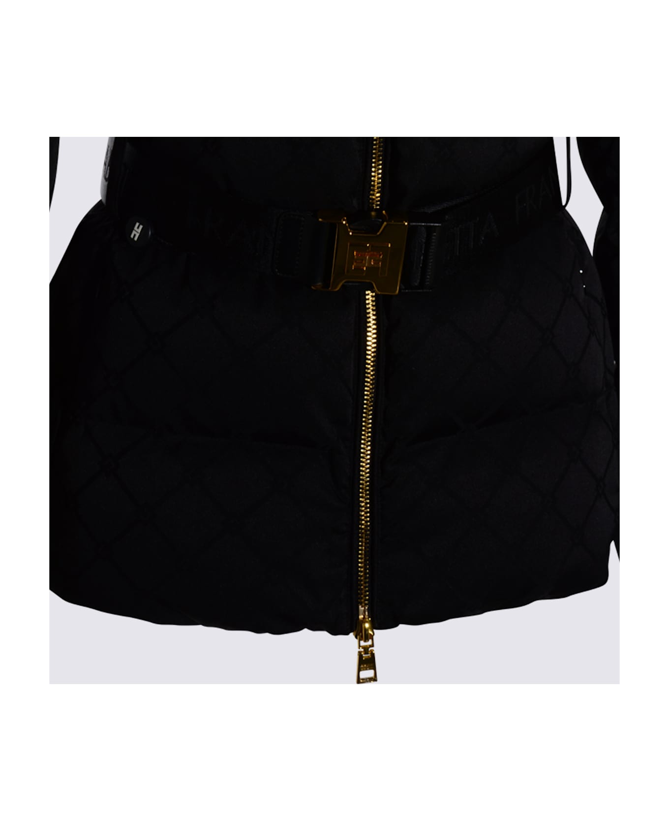 Elisabetta Franchi Black Down Jacket - Black