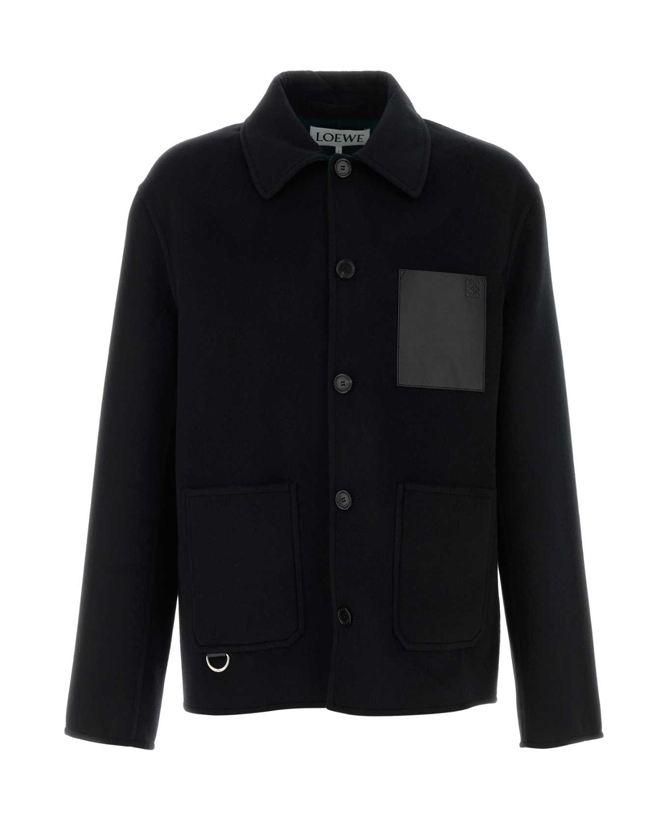 Loewe Black Flannel Jacket - BLACKGREEN