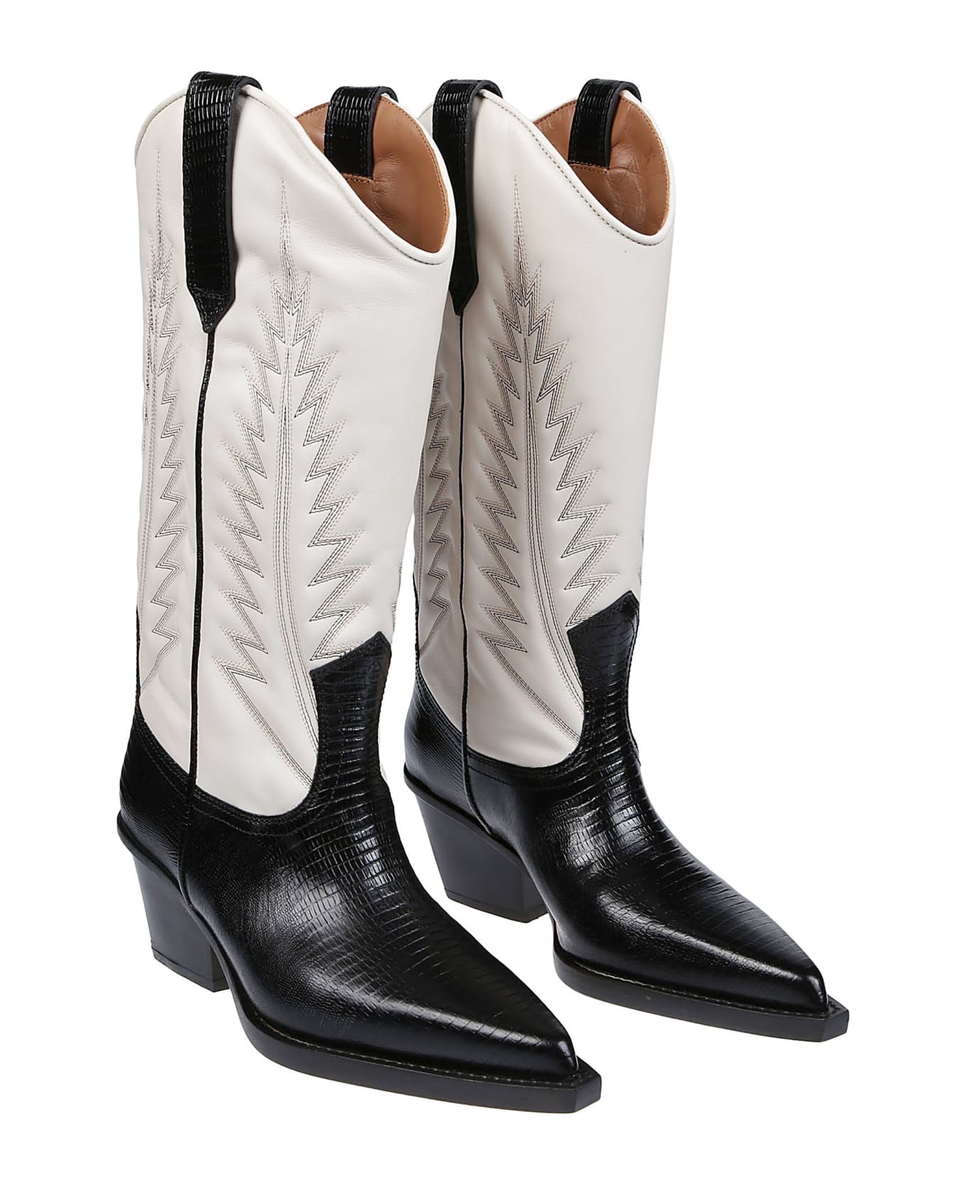 Paris Texas Rosario Boots - Black/bone
