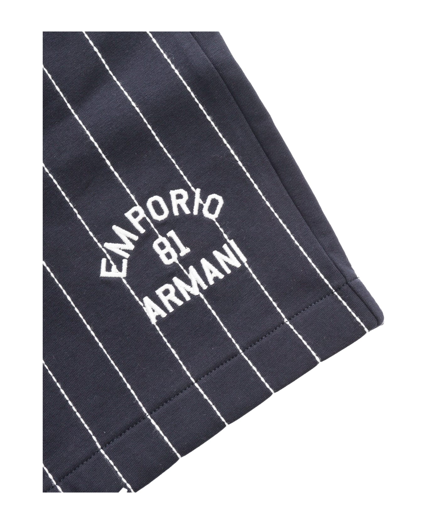 Emporio Armani Shorts With Vertical Seams - BLUE ボトムス