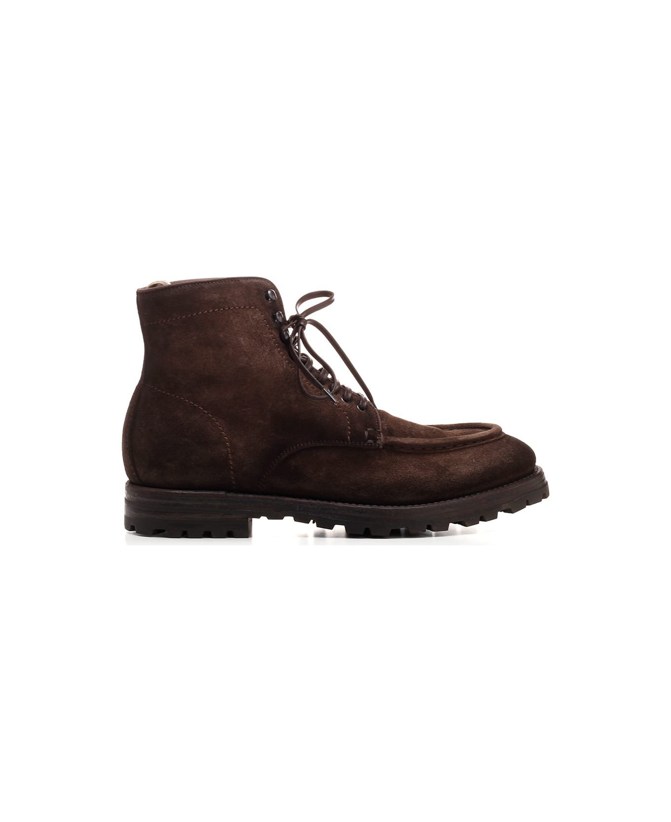 Officine Creative Brown Suede Ankle Boot - Brown