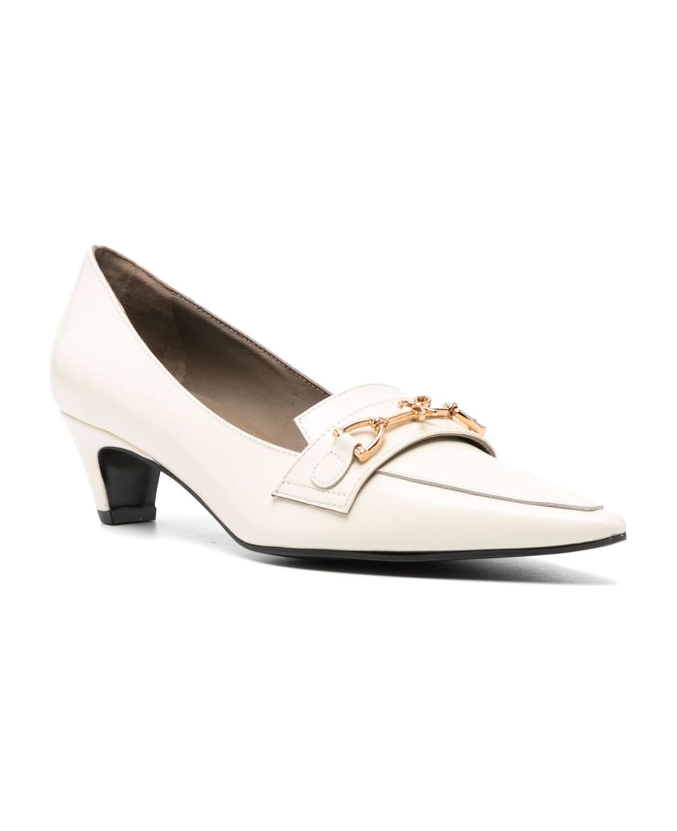 Roberto Festa Cream White Calf Leather Lekke Pumps - White