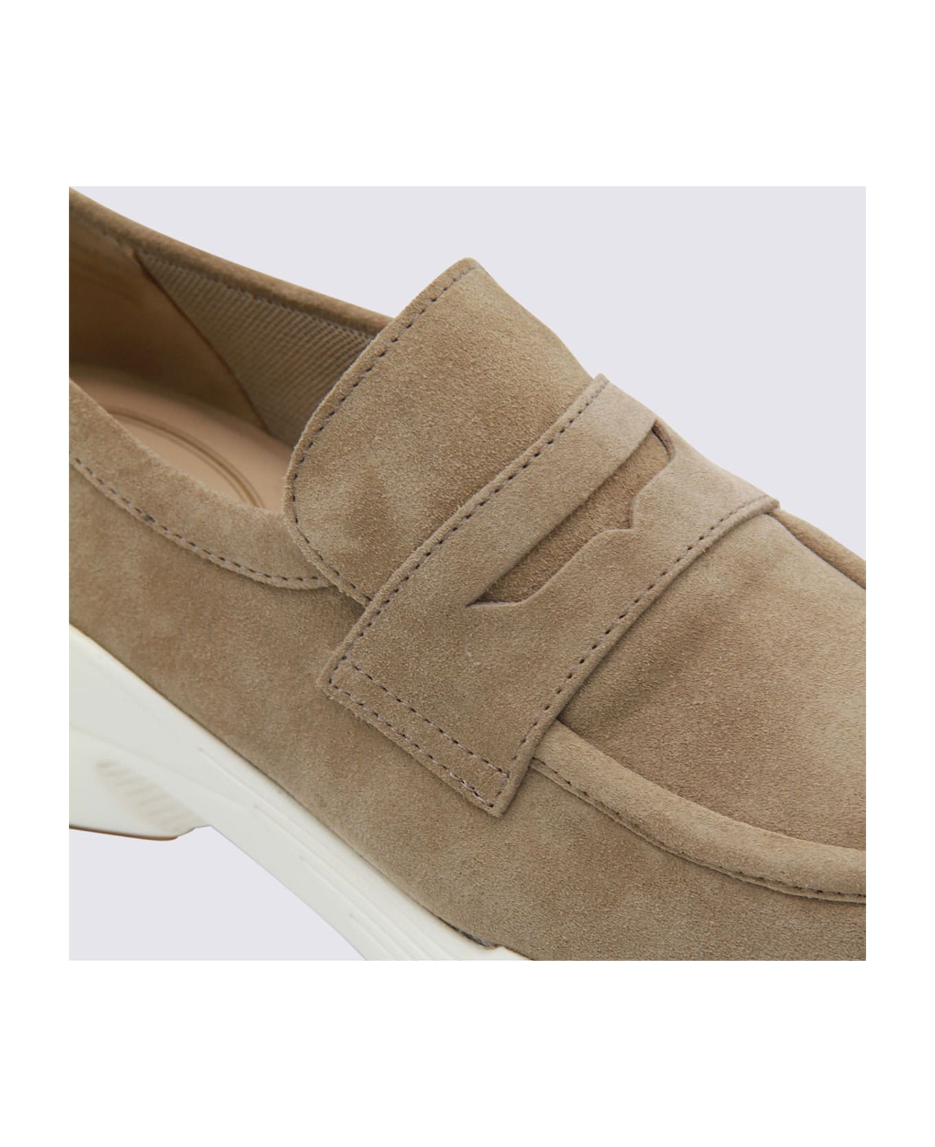 Tod
s Beige Leather Loafers - Marrone chiaro