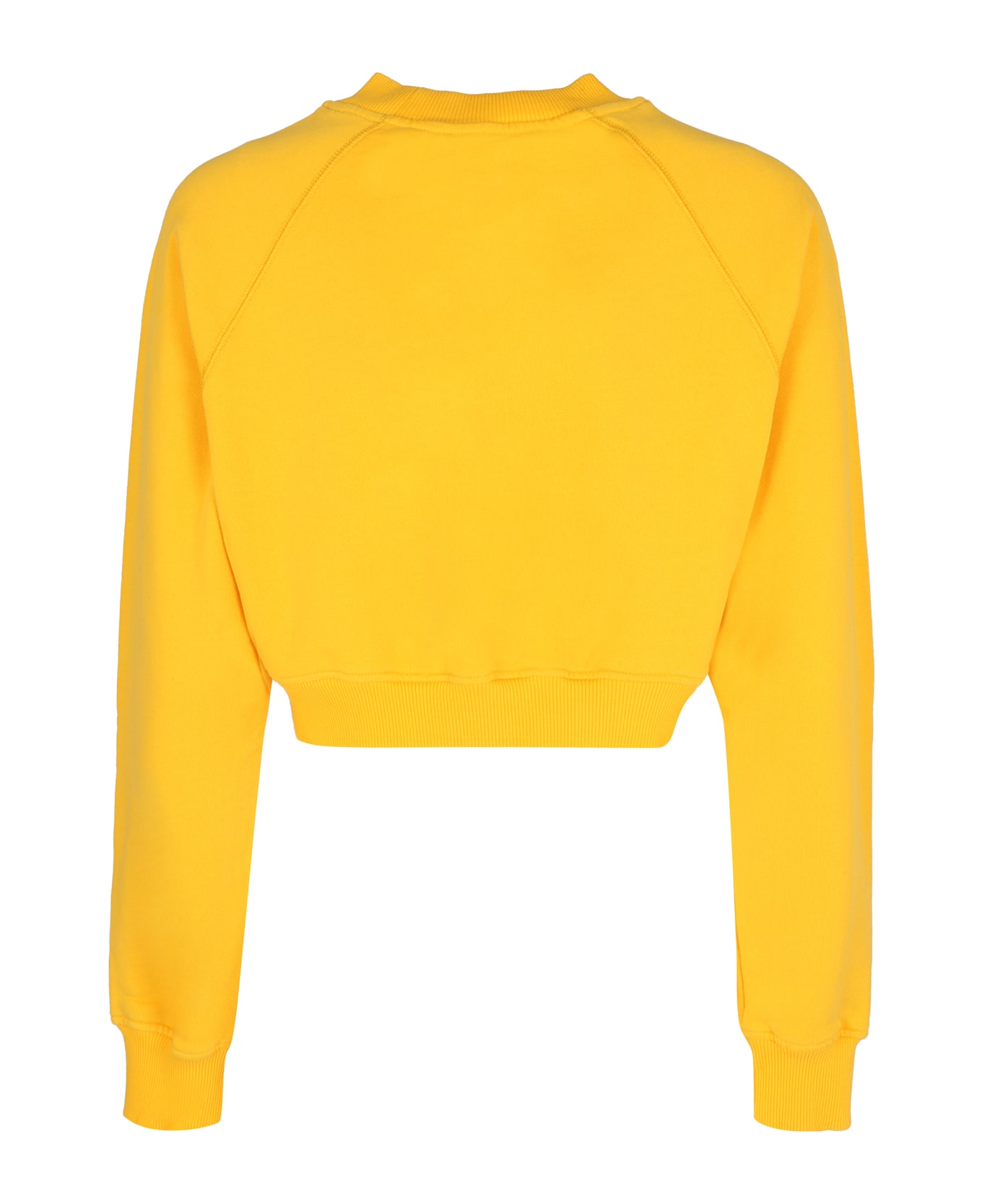 Casablanca Logo Detail Cotton Sweatshirt - Yellow