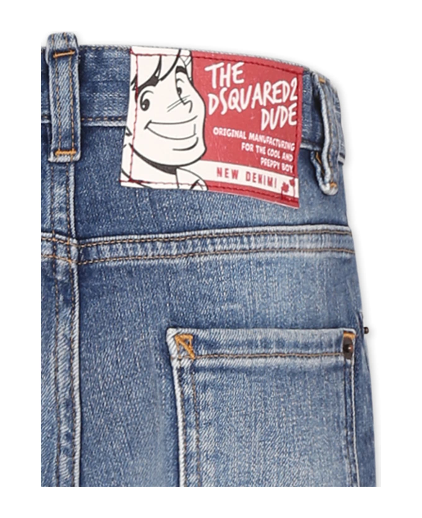 Dsquared2 Denim Jeans For Boy With Logo - Denim