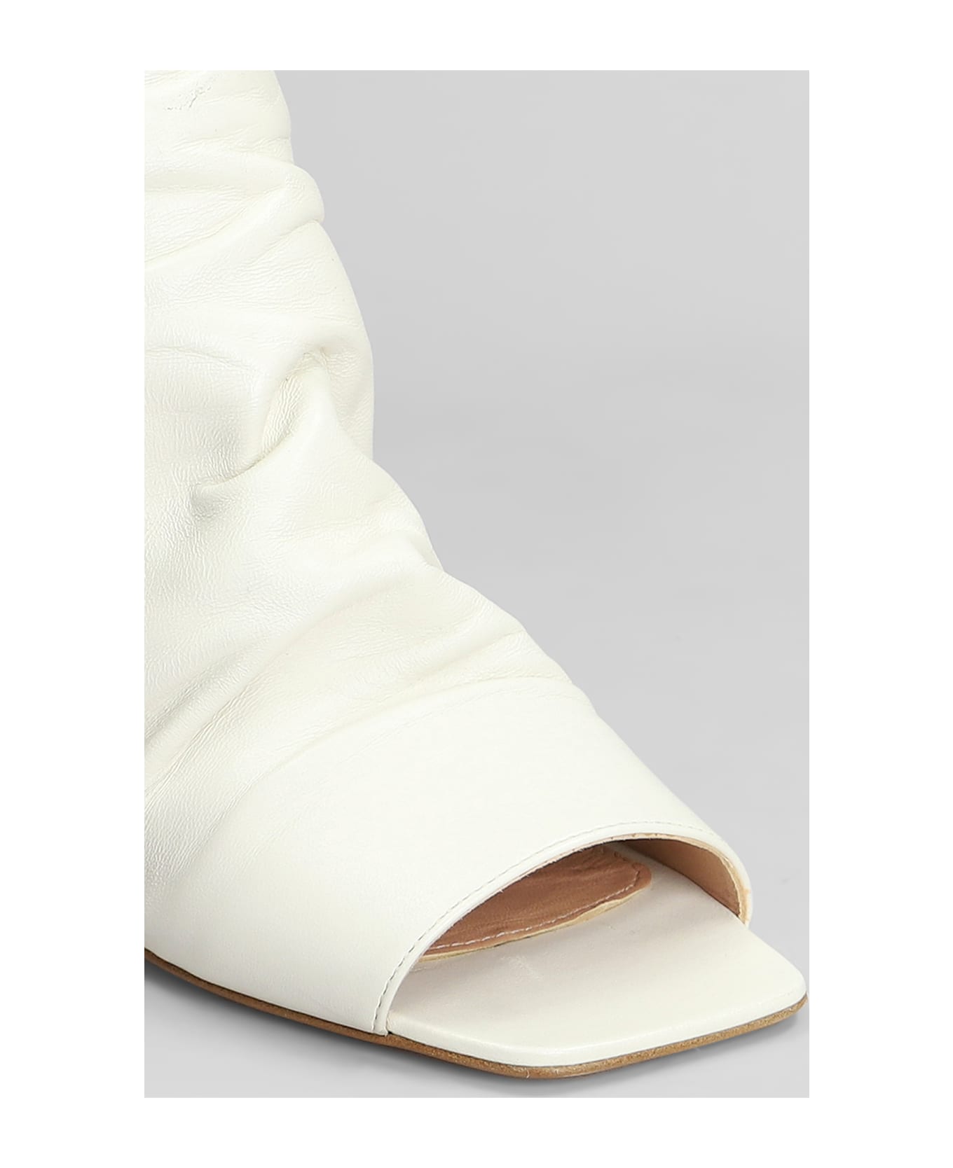The Seller High Heels Ankle Boots In White Leather - white