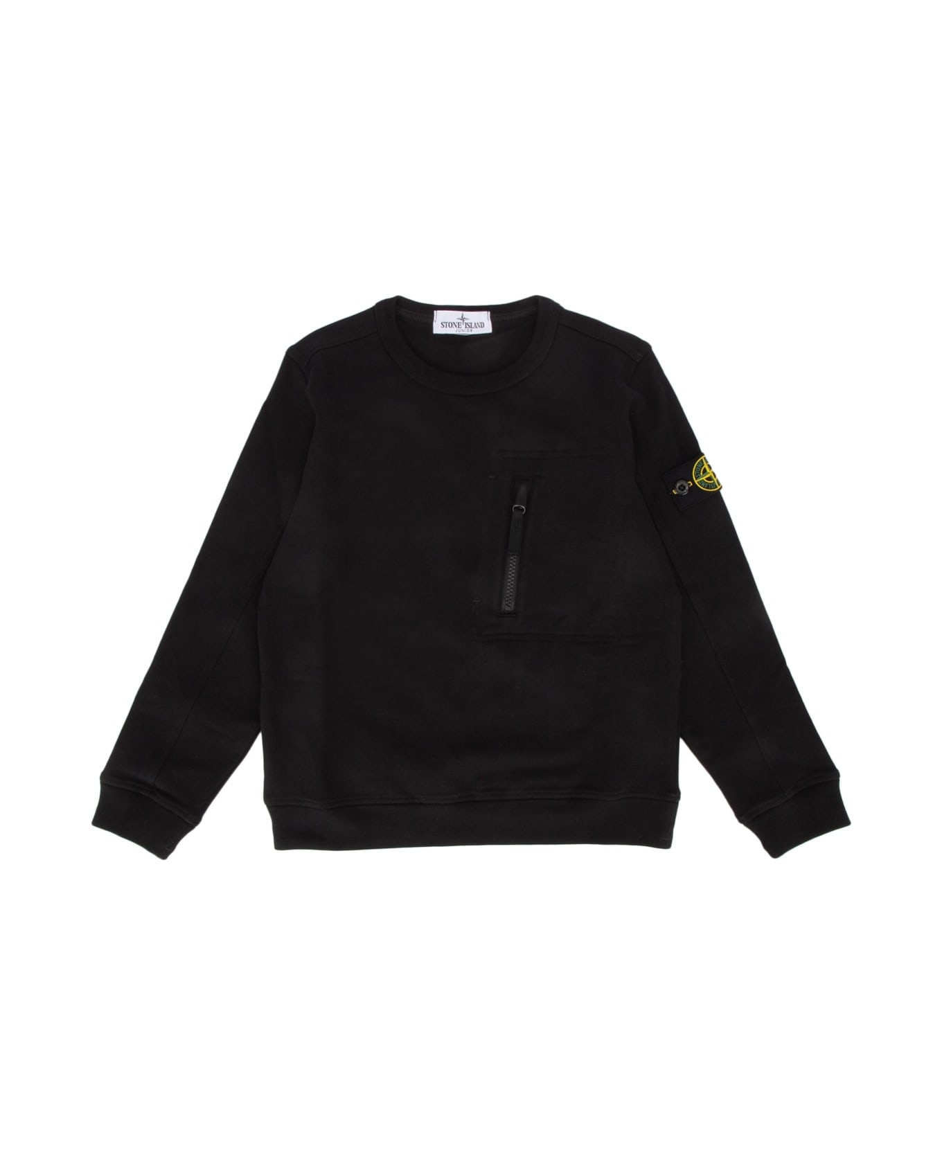 Stone Island Junior Felpa - BLACK ニットウェア＆スウェットシャツ