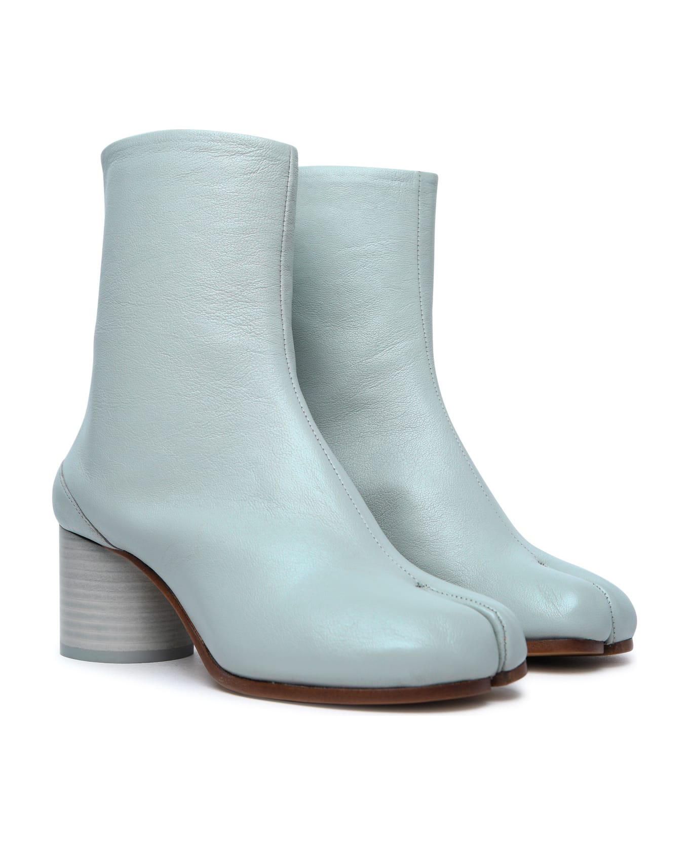 Maison Margiela 'tabi' Green Anise Leather Ankle Boots - Anisette ブーツ