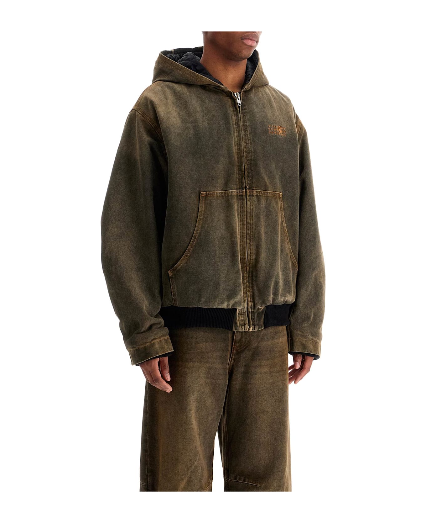 MM6 Maison Margiela Denim Delavã© Bomber - BROWN (Khaki)