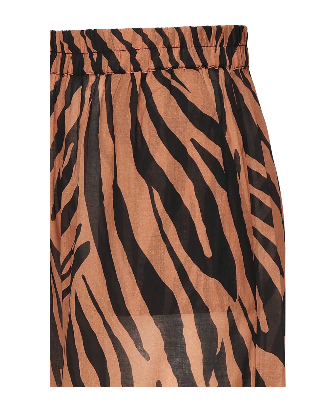 The Andamane Wiley Wide Leg Zebra Print Pants - ZEBRA BROWN