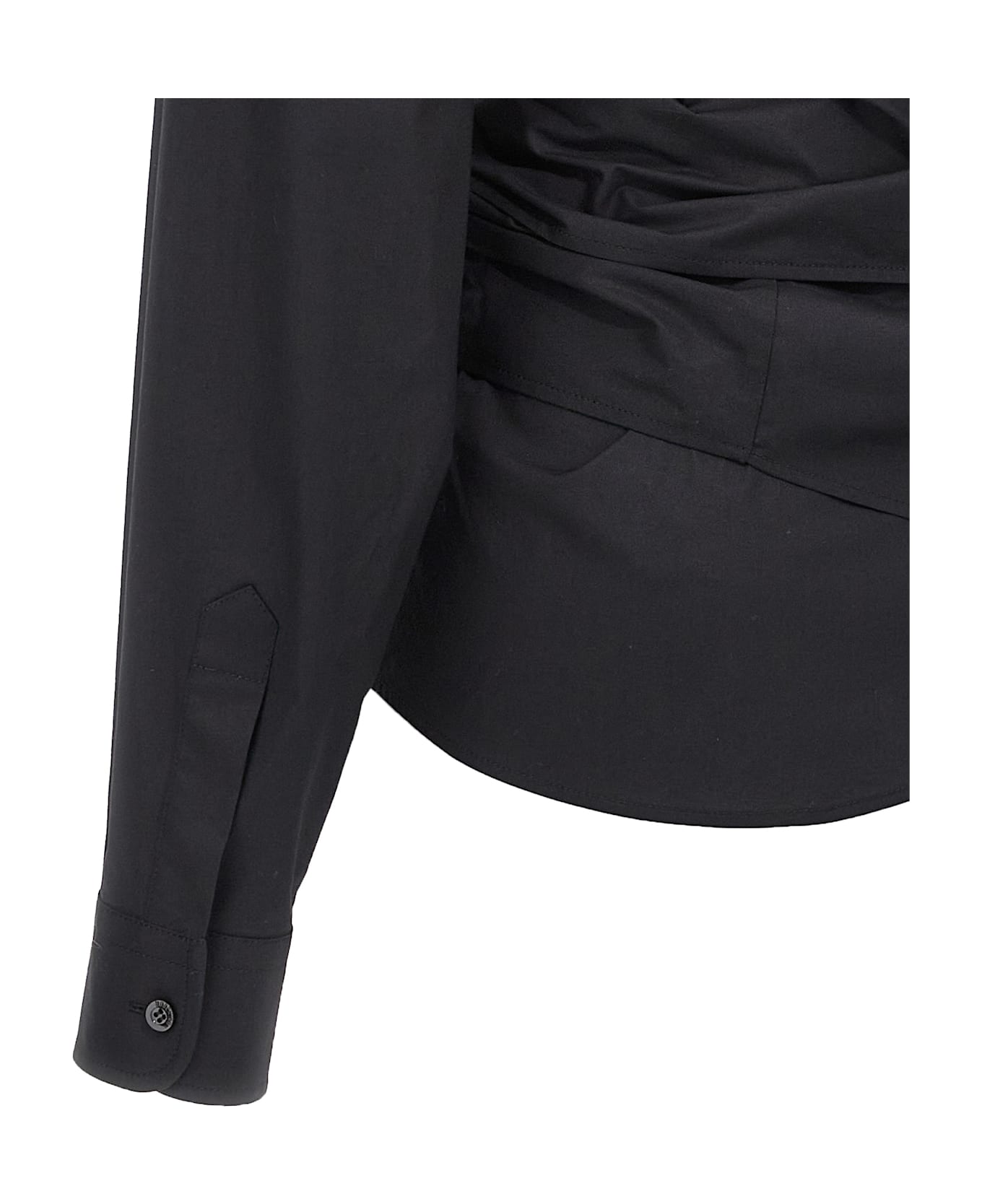Moschino One-shoulder Shirt - Black