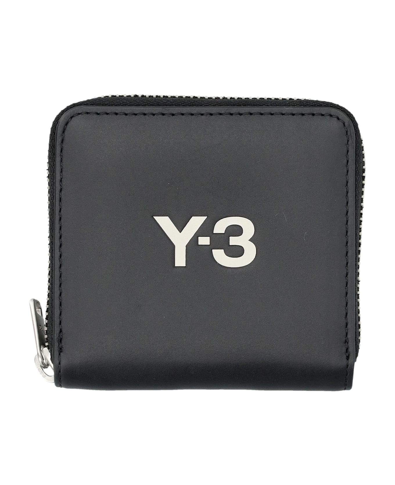 Y-3 Logo Zip Wallet - BLACK