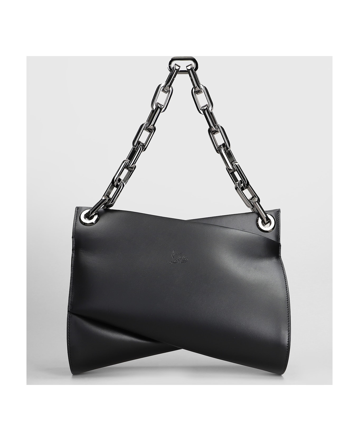 Christian Louboutin Loubitwist Shoulder Bag In Black Leather - black