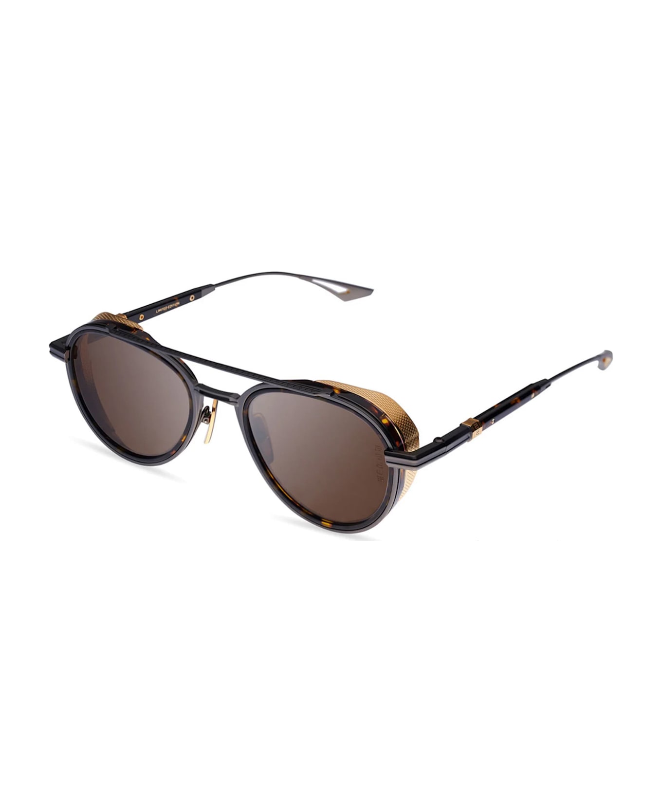 Dita Epiluxury 4 - Black Iron / Tortoise / Yellow Gold Sunglasses - gold/tortoise/black