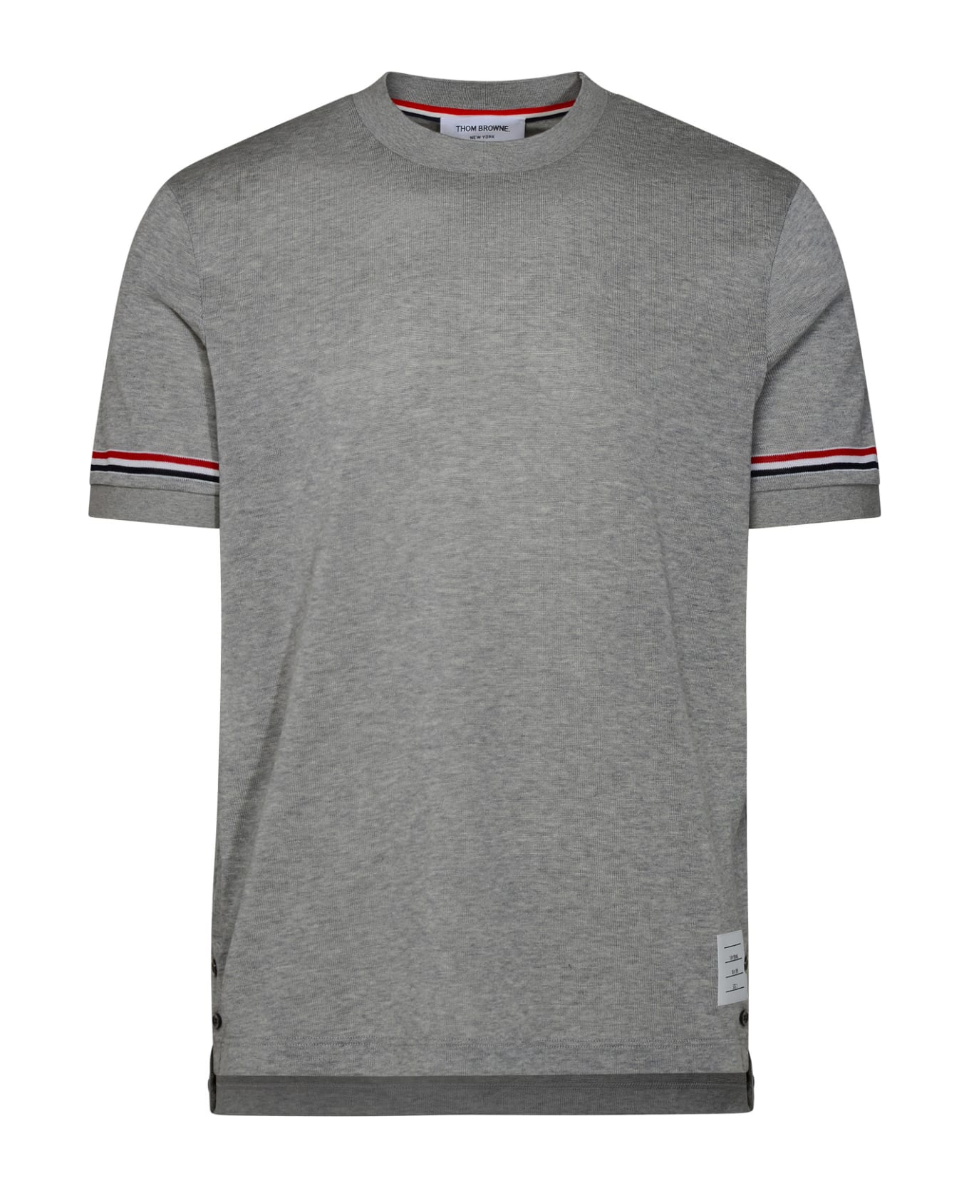Thom Browne Gray Cotton T-shirt - Med Grey