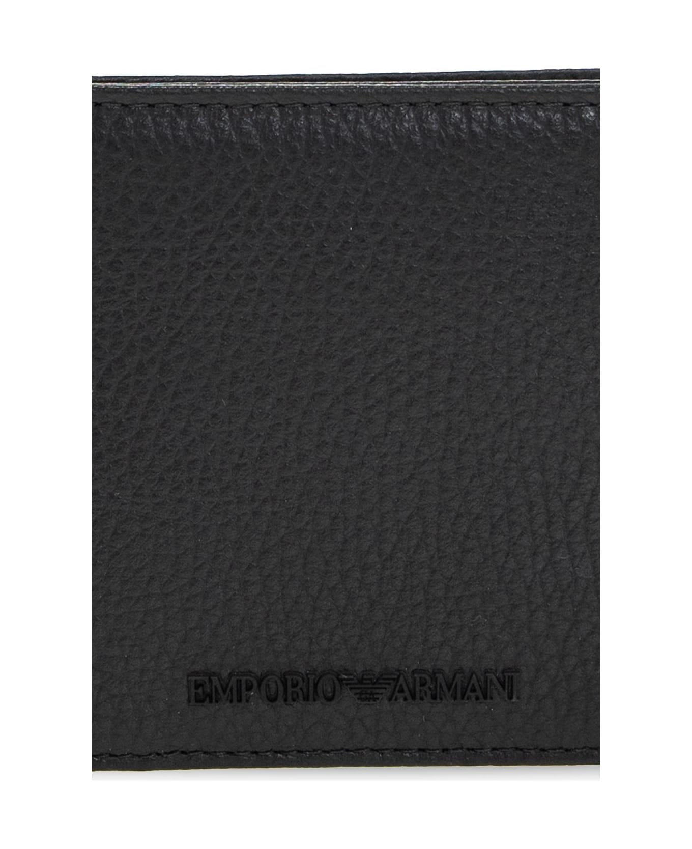 Emporio Armani Leather Wallet - Nero