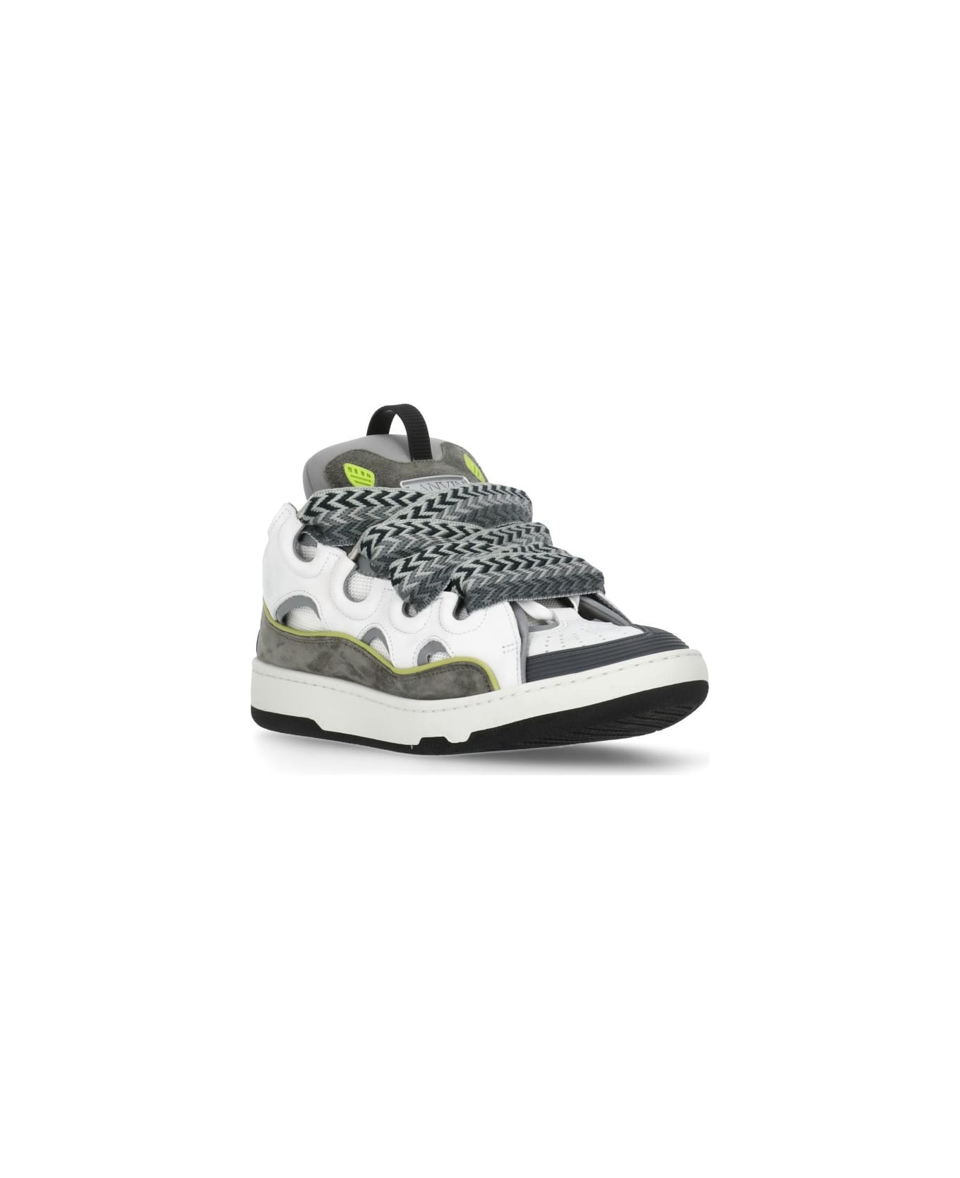 Lanvin Curb Sneakers - WHITE/GREY