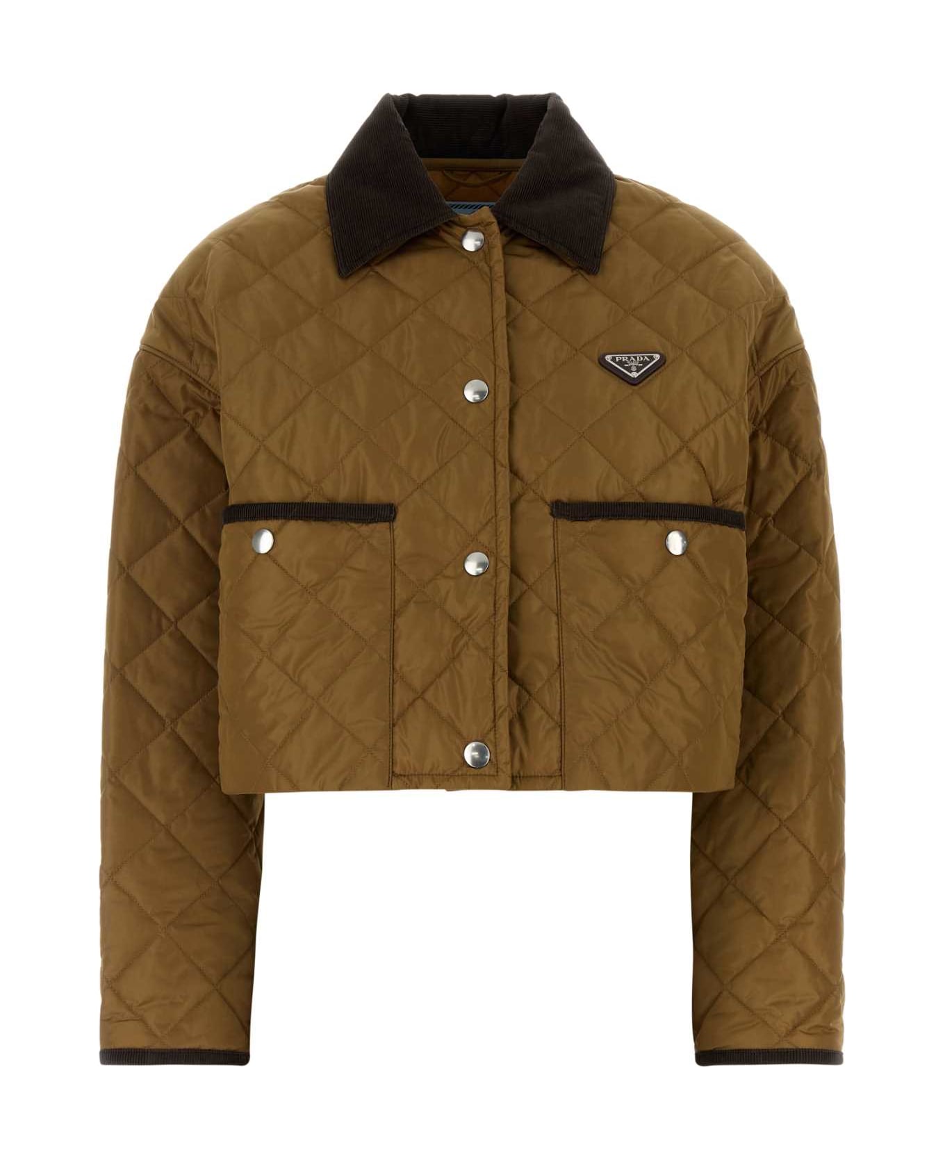 Prada Caramel Re-nylon Jacket - SUGHERO
