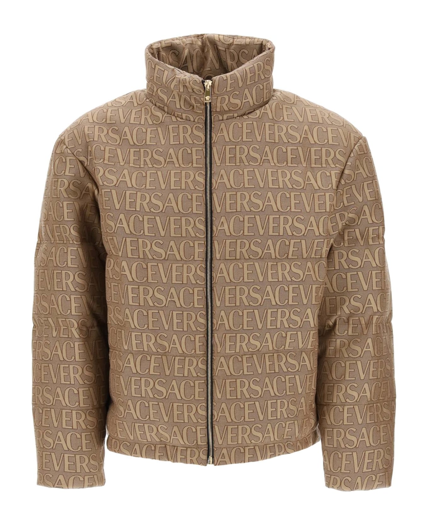 Versace Canvas Puffer Jacket - Beige