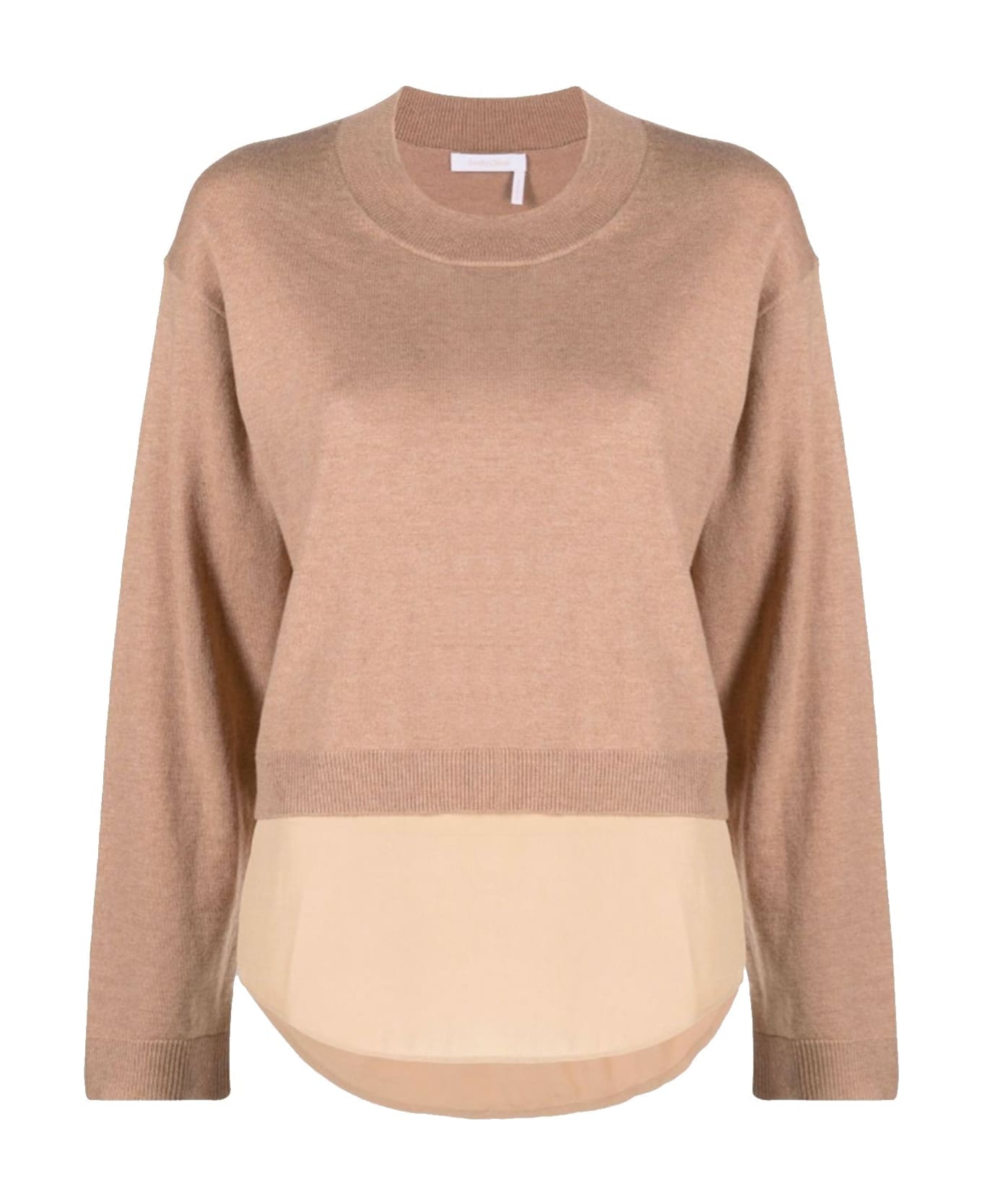 See by Chloé Cotton And Wool Sweater - Brown