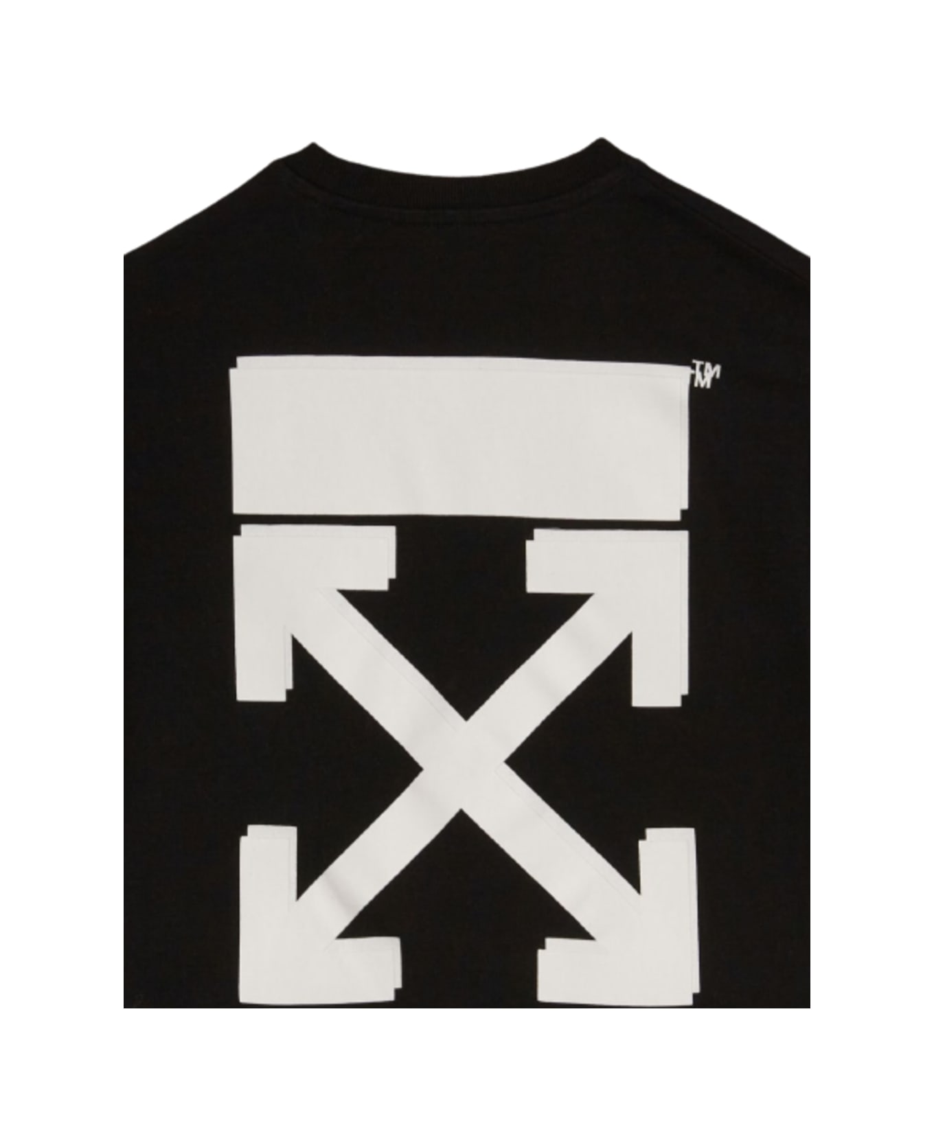 Off-White T-shirt Stampa Arrow In Cotone Nero Bambino Off White Kids - Black