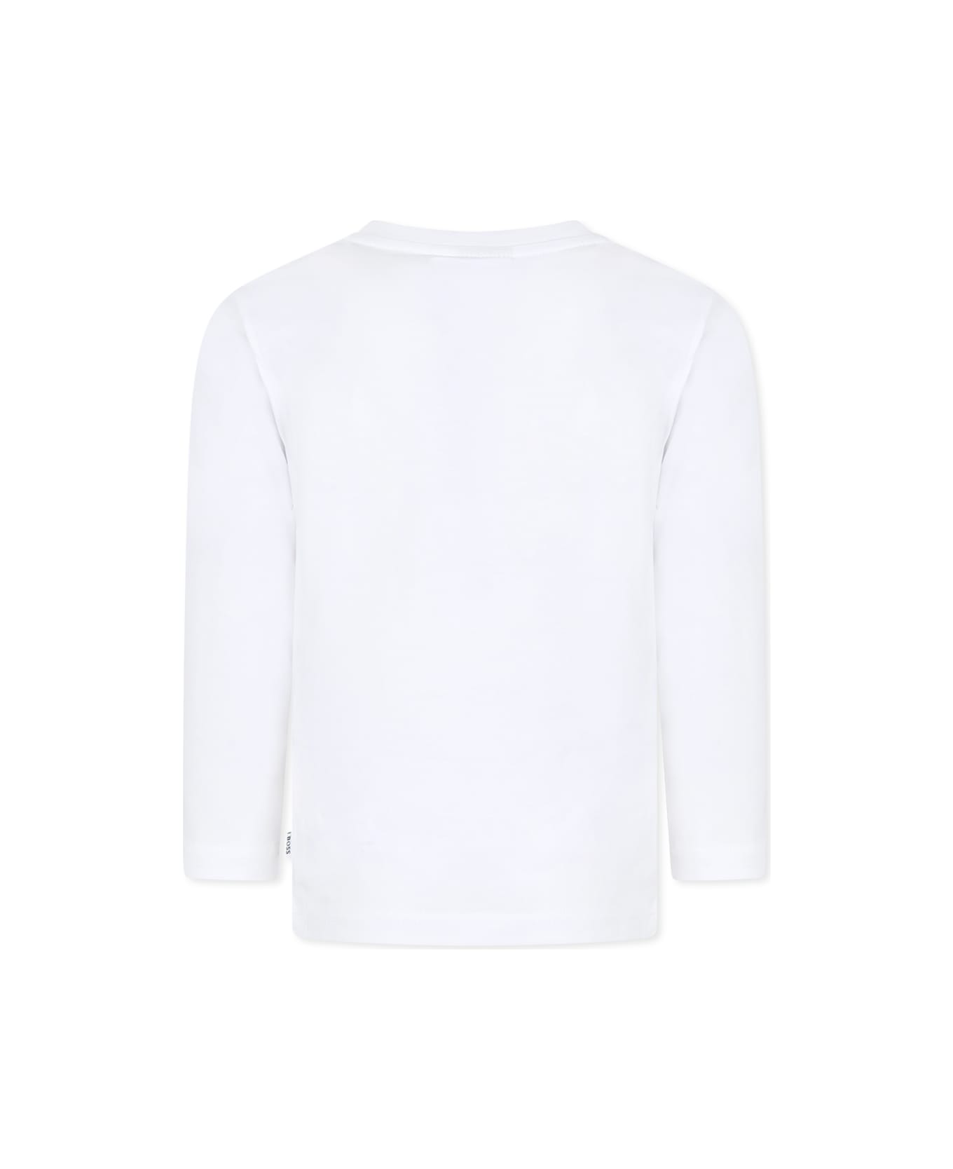 Hugo Boss White T-shirt For Boy With Logo - White