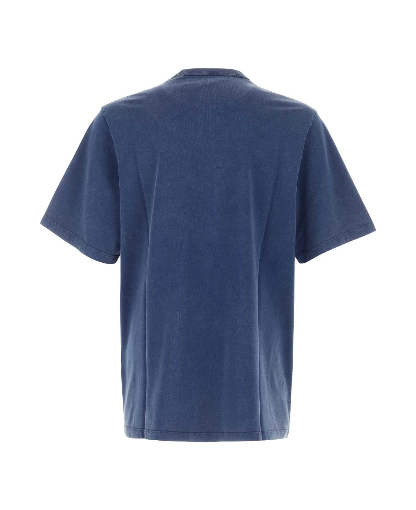 Fendi Blue Cotton T-shirt - OCEANO