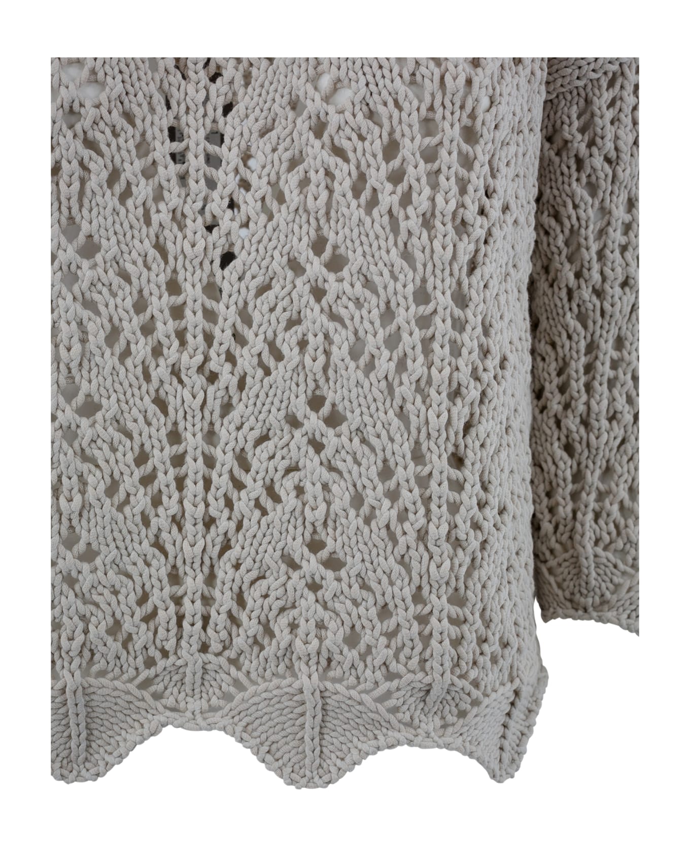 D.Exterior Cotton Crewneck Sweater - Beige ニットウェア