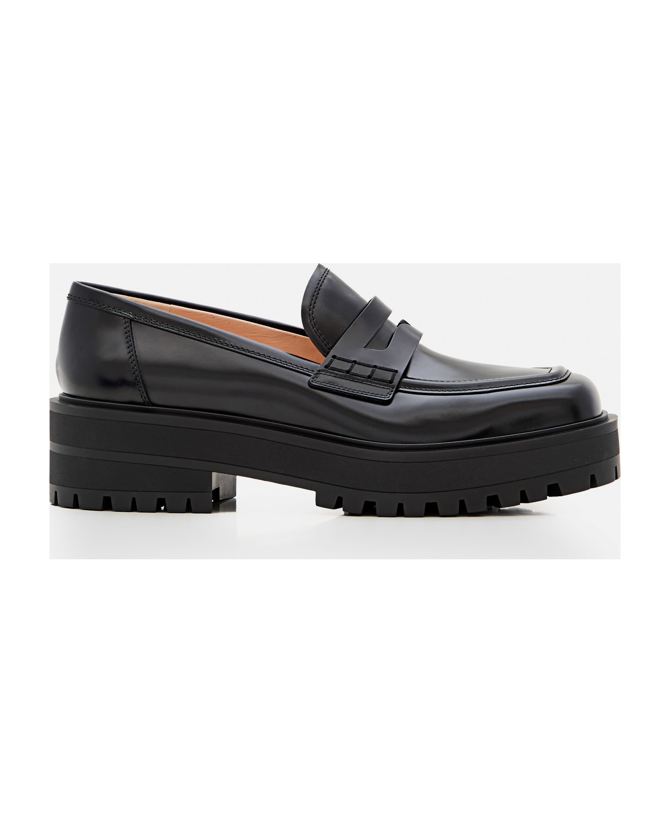 Gianvito Rossi Leather Loafer - Black