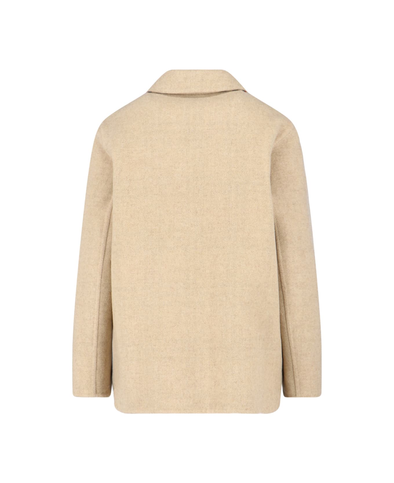 Burberry Virgin Wool Jacket - NEUTRALS