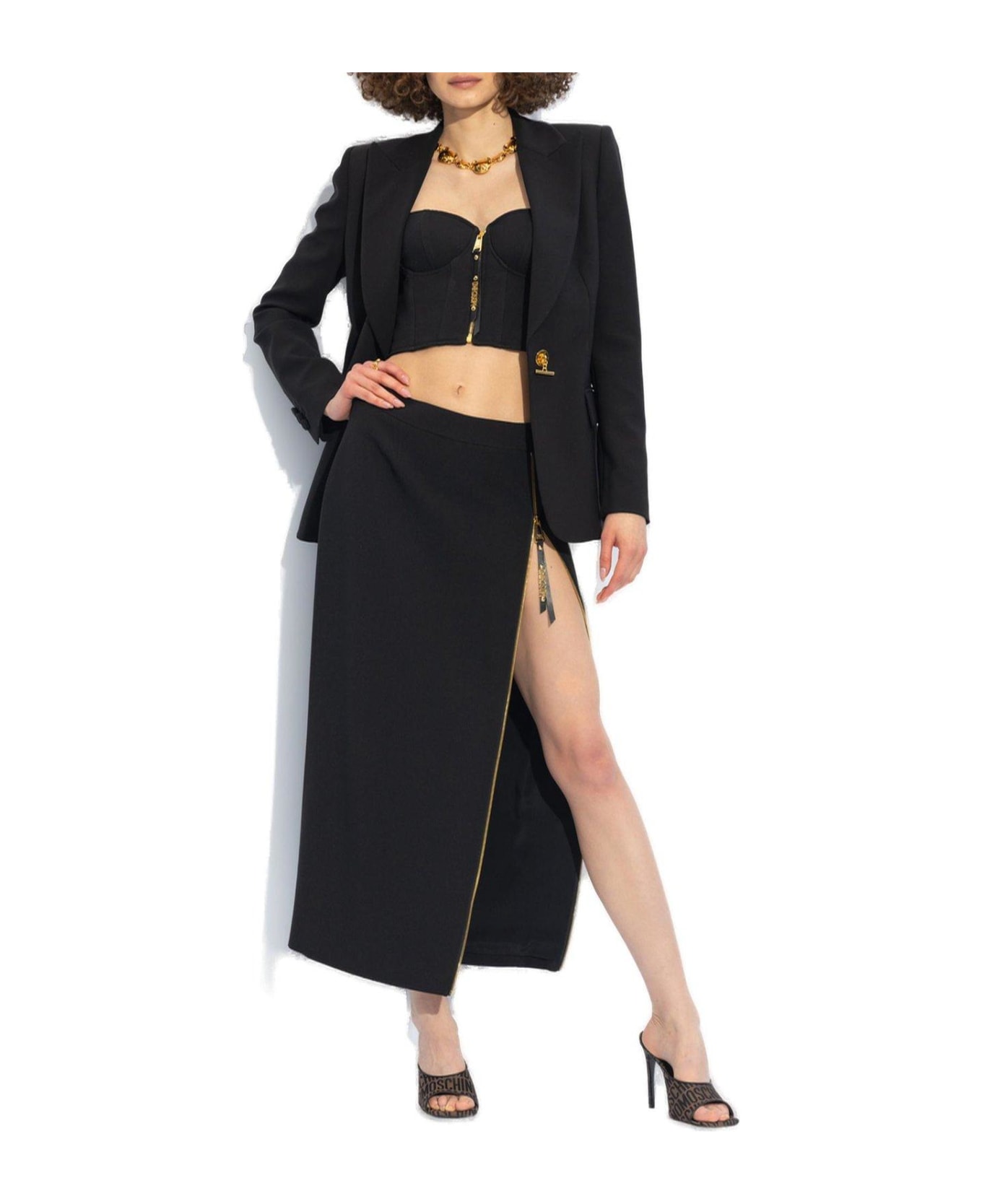 Moschino Zip-detailed Skirt - BLACK スカート